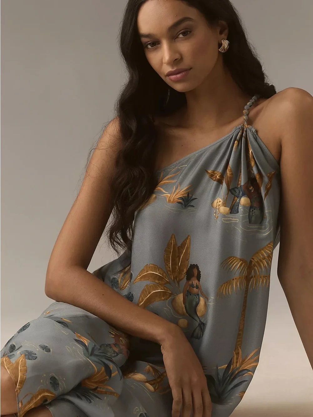 FARM Rio One-Shoulder Maxi Dress - Picture 1 of 8